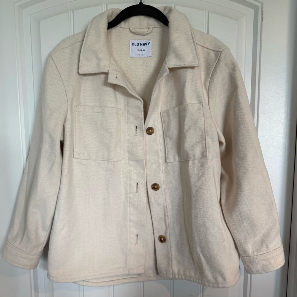 Old Navy Girls Tan Utility Shacket